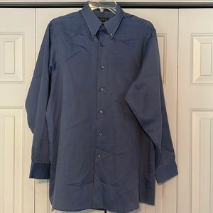 Arrow Men’s Long Sleeve Dress Shirt Blue Size Medium